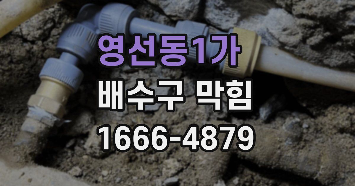 영선동1가 배수구 막힘