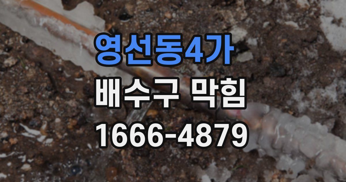 영선동4가 배수구 막힘