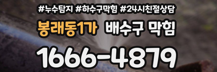 봉래동1가 배수구 막힘