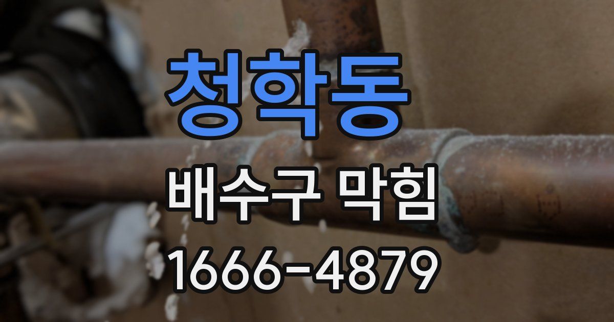 청학동 배수구 막힘