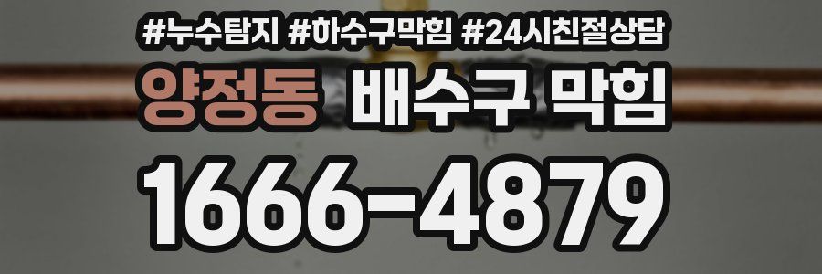 양정동 배수구 막힘