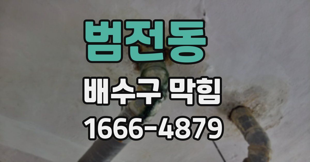 범전동 배수구 막힘