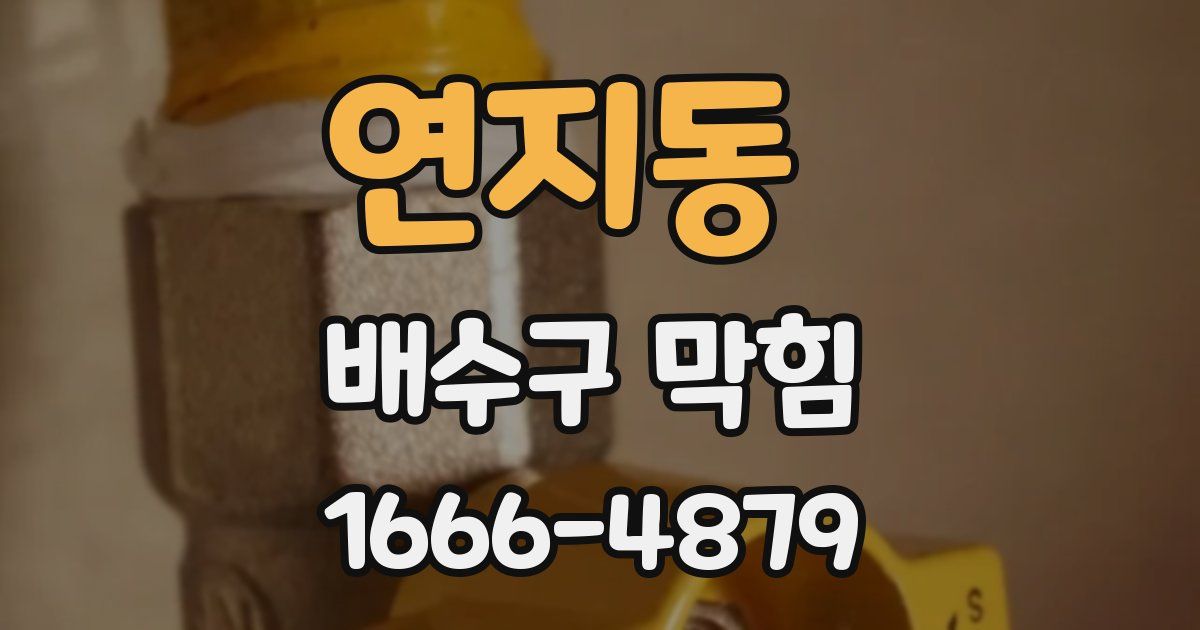 연지동 배수구 막힘