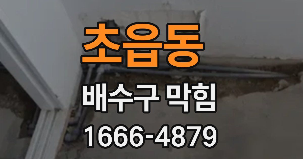 초읍동 배수구 막힘