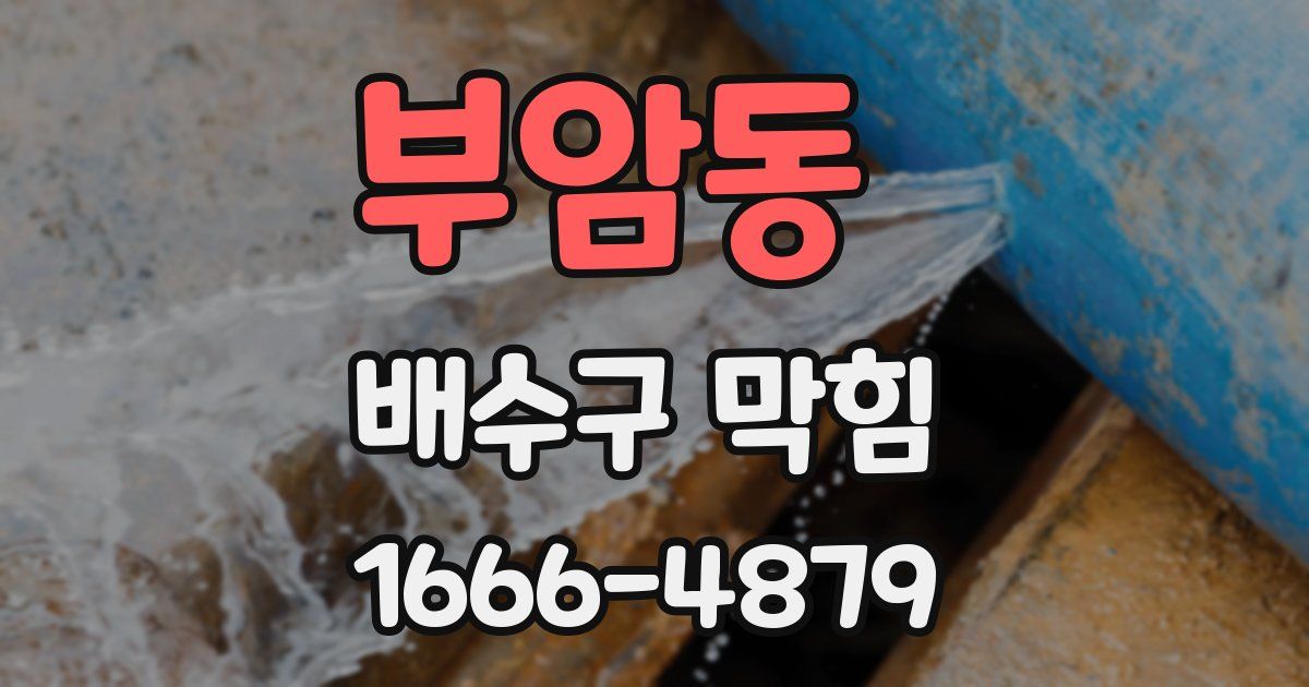 부암동 배수구 막힘