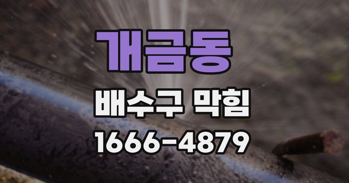 개금동 배수구 막힘