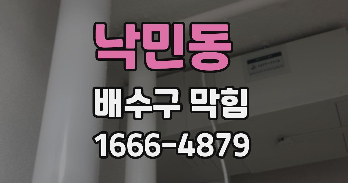 낙민동 배수구 막힘