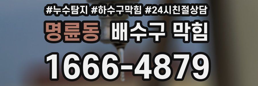명륜동 배수구 막힘