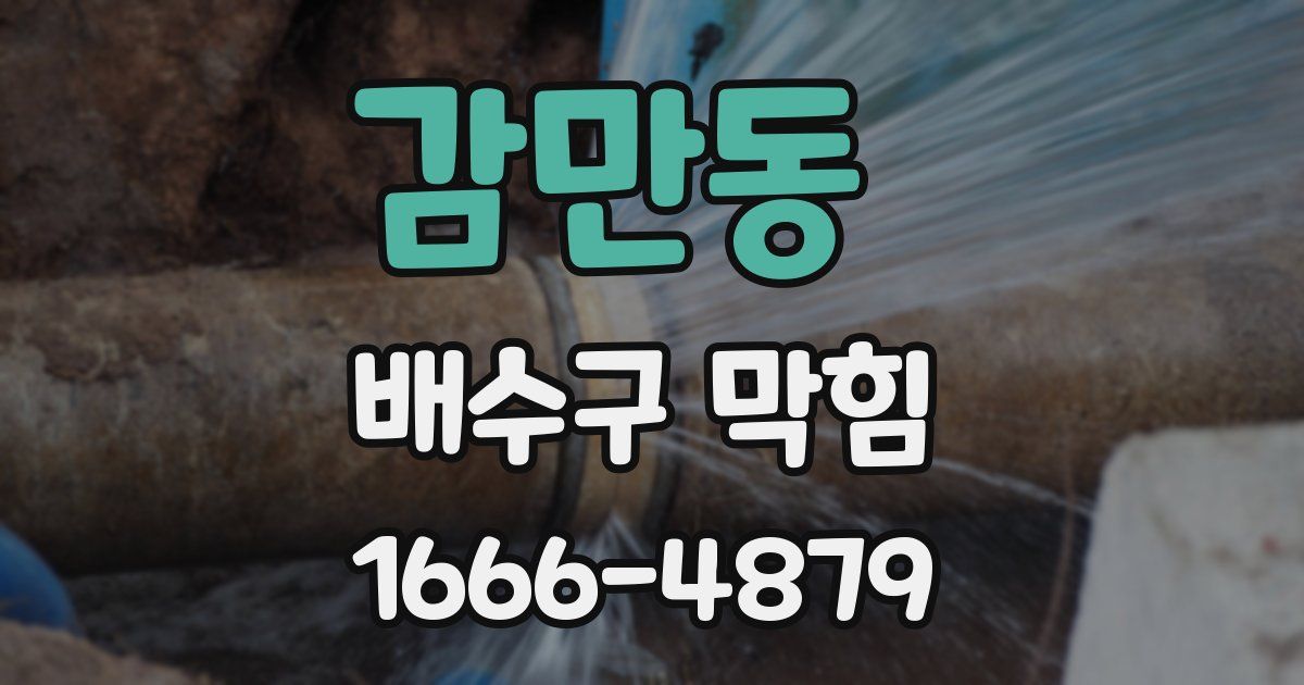 감만동 배수구 막힘
