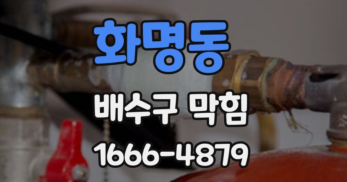 화명동 배수구 막힘