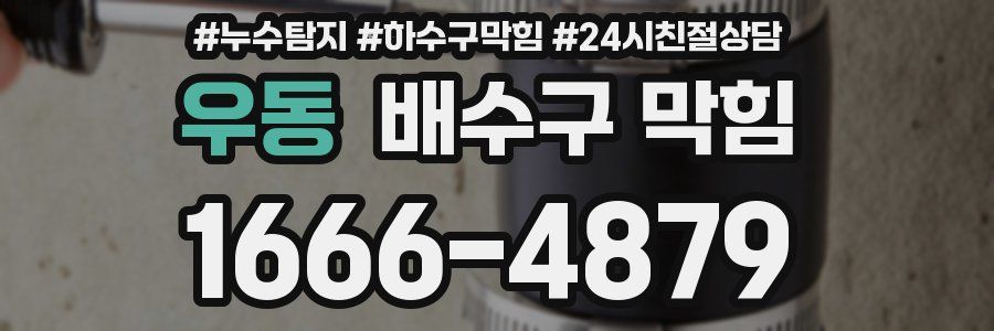 우동 배수구 막힘