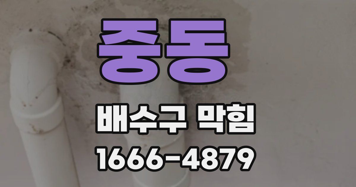 중동 배수구 막힘