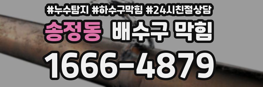 송정동 배수구 막힘