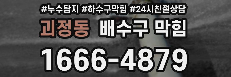 괴정동 배수구 막힘