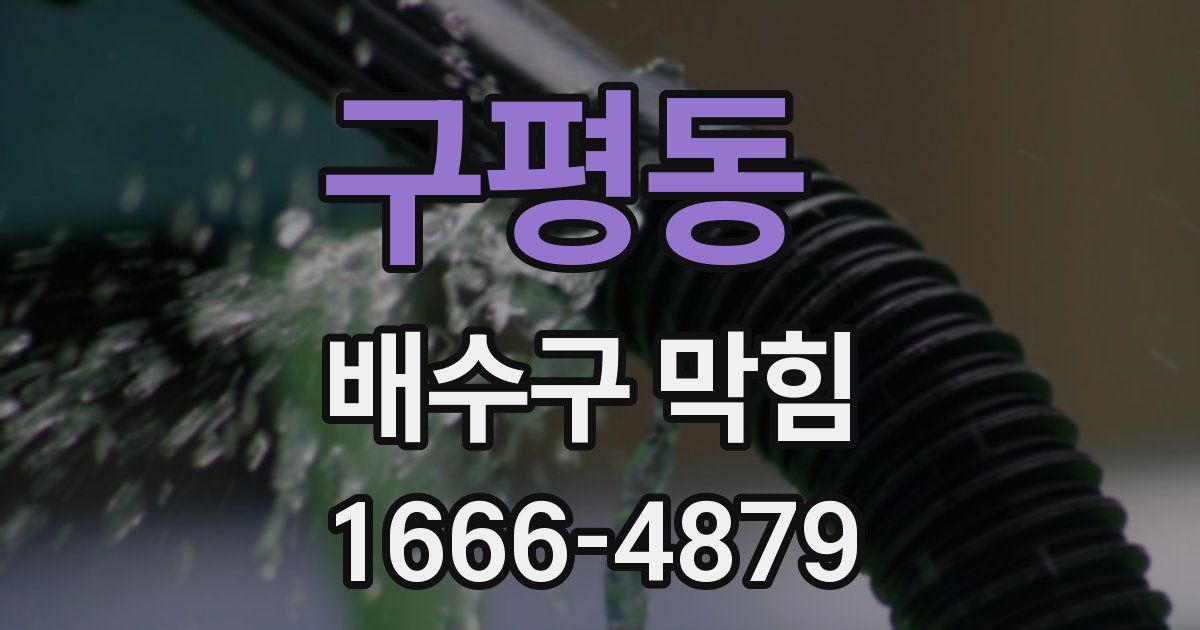 구평동 배수구 막힘
