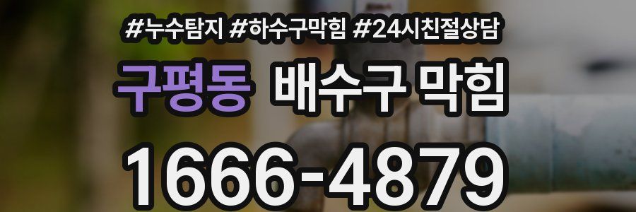 구평동 배수구 막힘