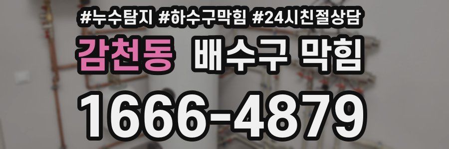 감천동 배수구 막힘