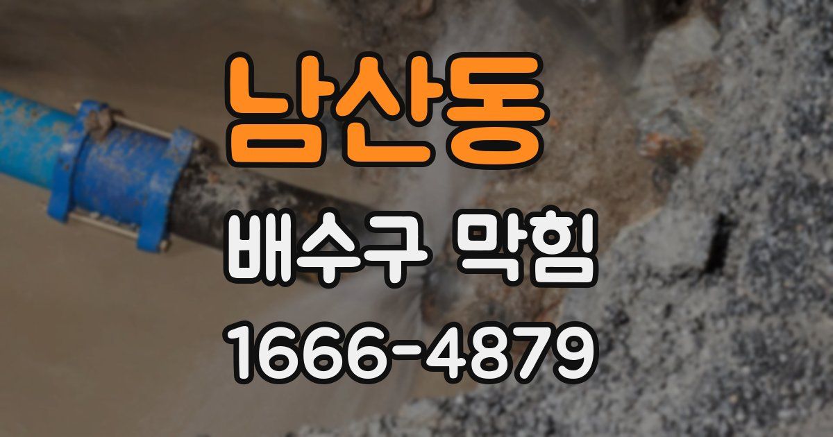 남산동 배수구 막힘