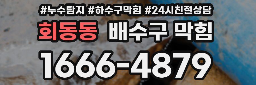 회동동 배수구 막힘