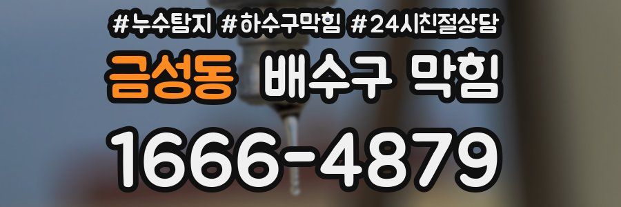 금성동 배수구 막힘