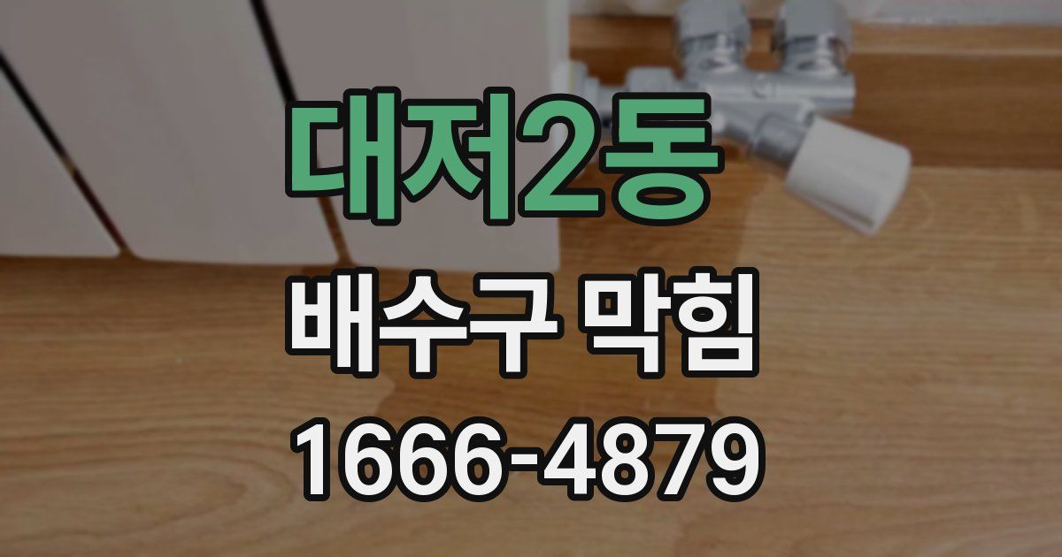 대저2동 배수구 막힘
