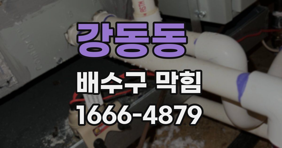 강동동 배수구 막힘