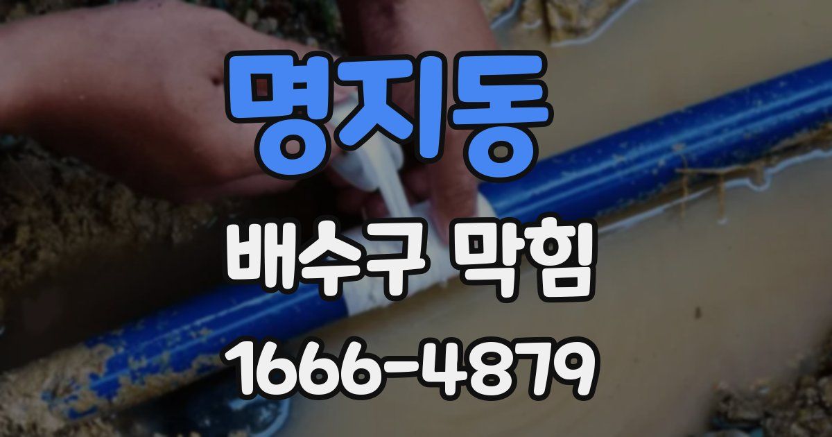 명지동 배수구 막힘