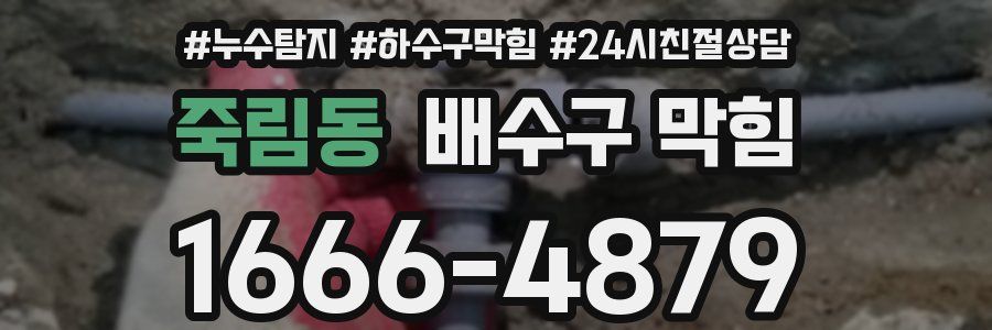죽림동 배수구 막힘