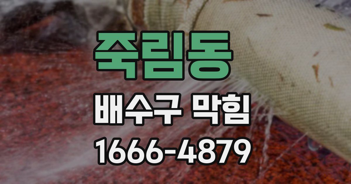 죽림동 배수구 막힘
