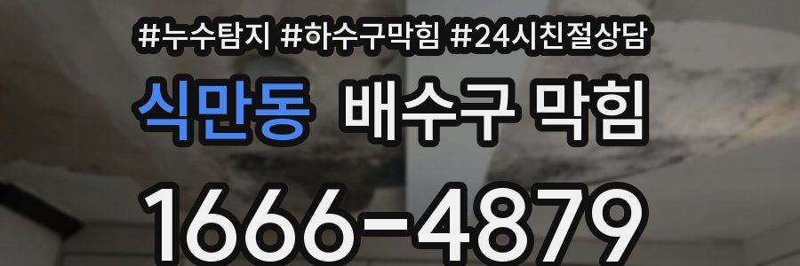 식만동 배수구 막힘