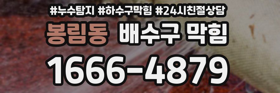 봉림동 배수구 막힘