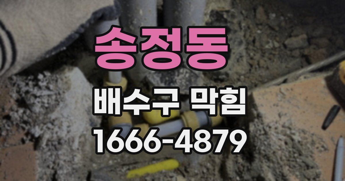 송정동 배수구 막힘