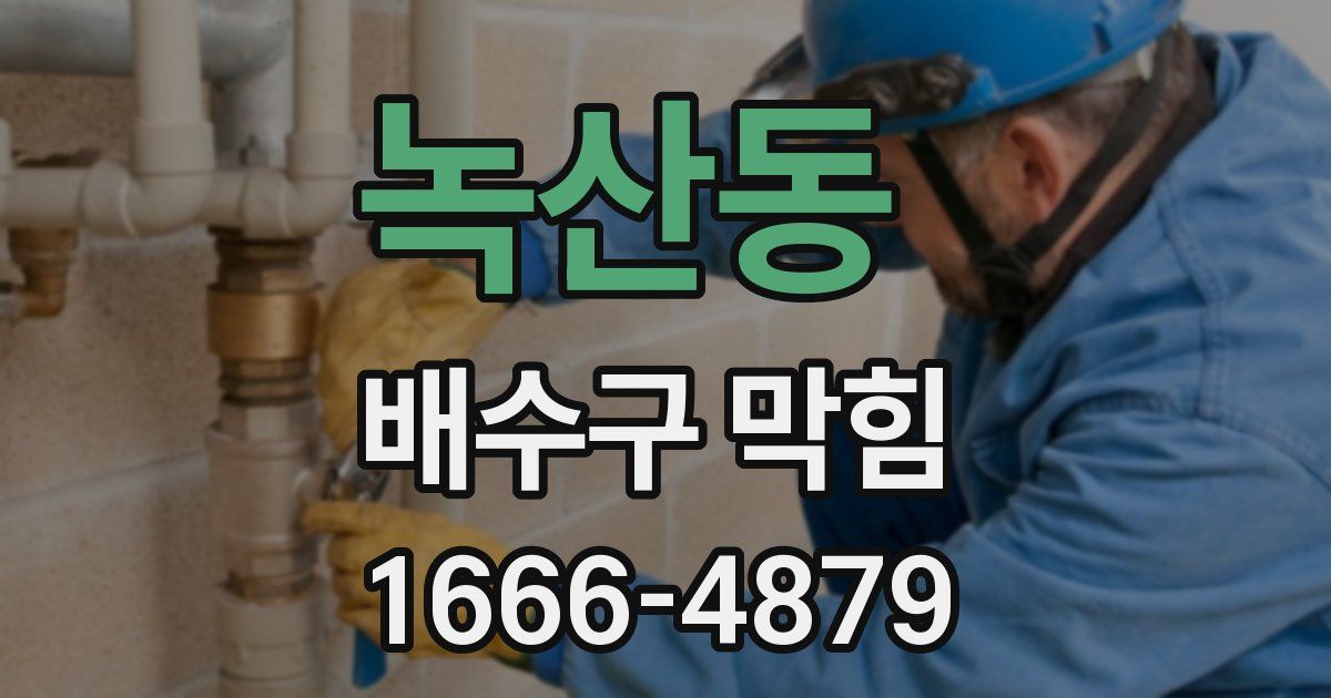 녹산동 배수구 막힘