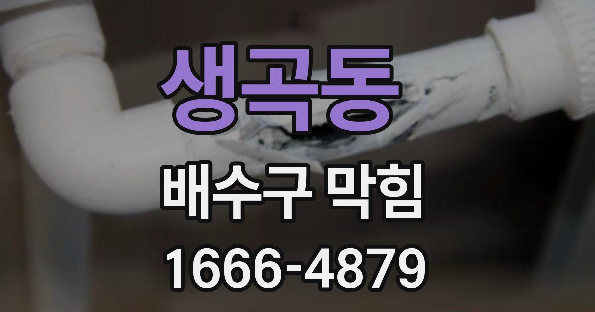 생곡동 배수구 막힘