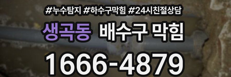 생곡동 배수구 막힘
