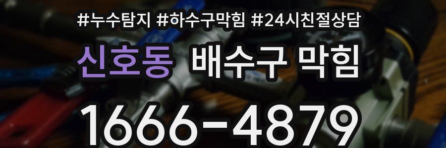 신호동 배수구 막힘