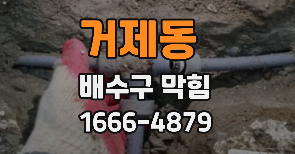 거제동 배수구 막힘