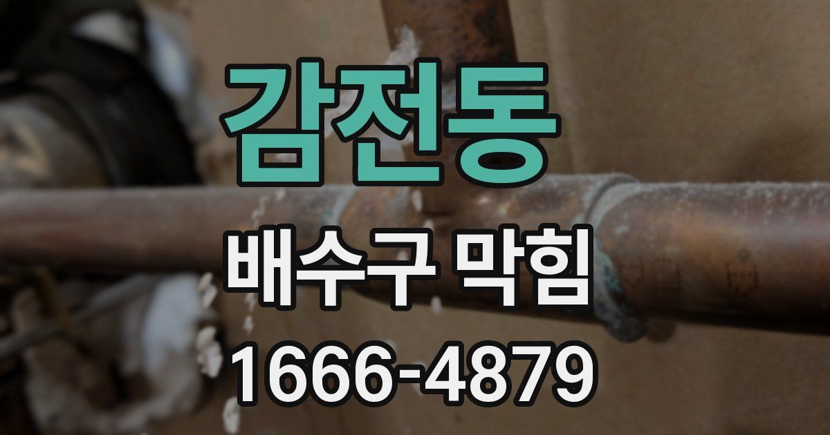 감전동 배수구 막힘
