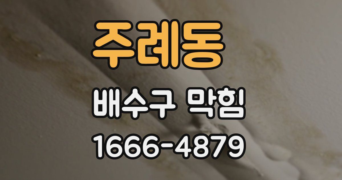주례동 배수구 막힘