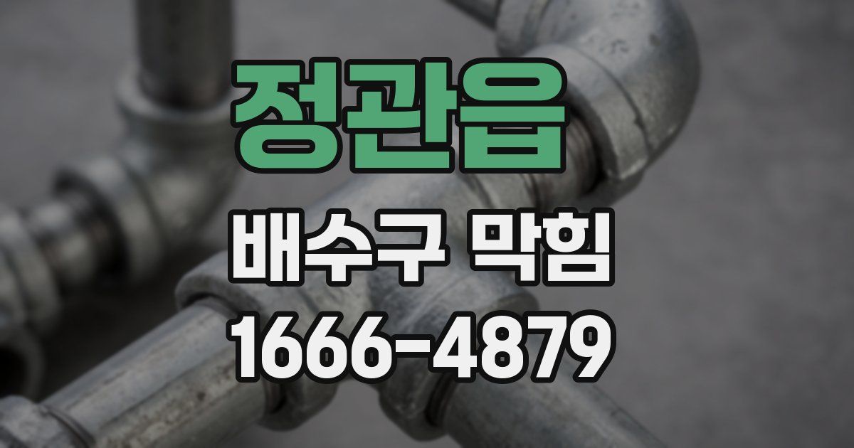 정관읍 배수구 막힘