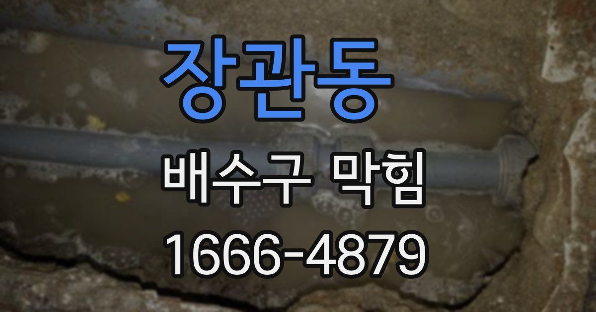장관동 배수구 막힘