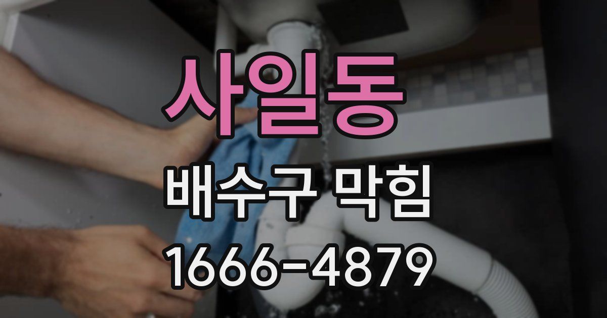사일동 배수구 막힘