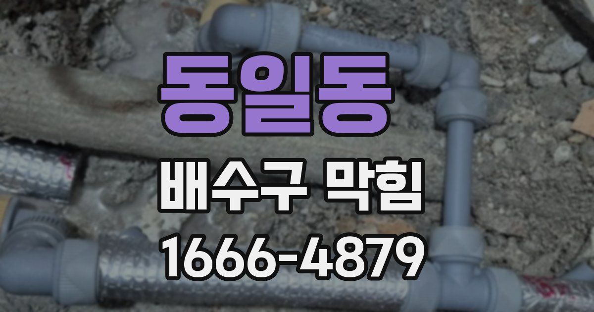 동일동 배수구 막힘