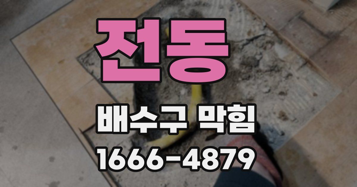 전동 배수구 막힘