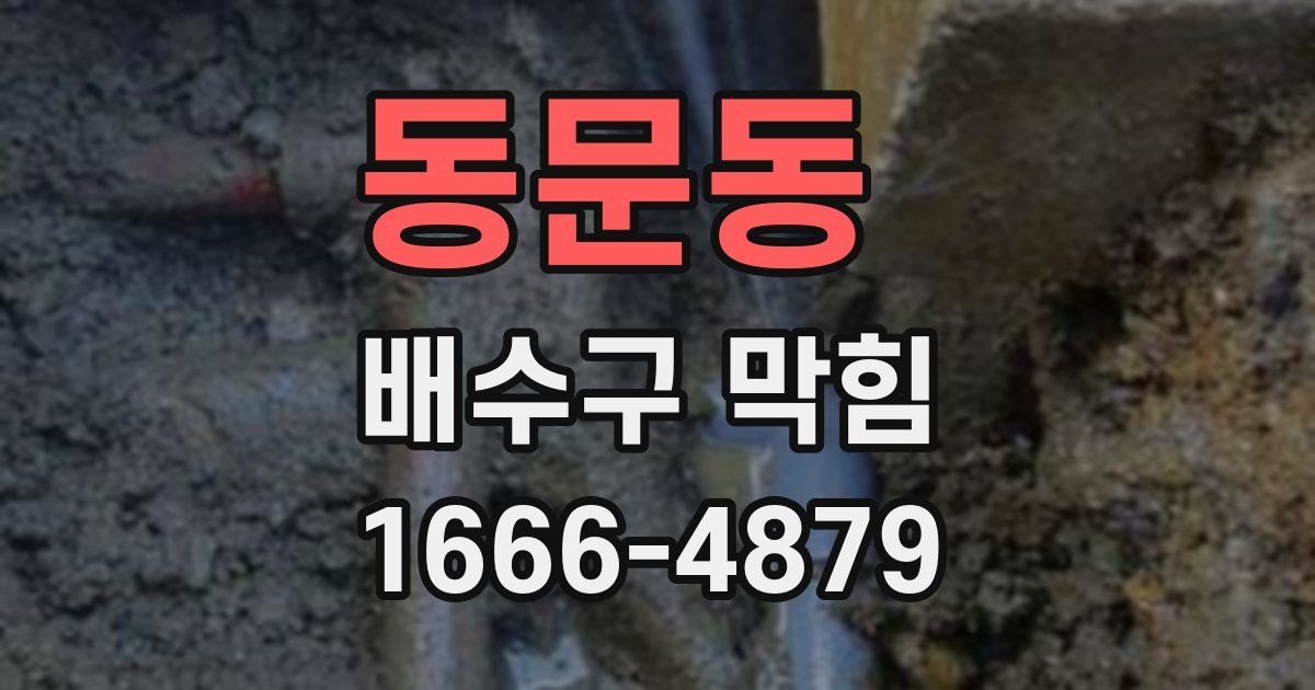 동문동 배수구 막힘