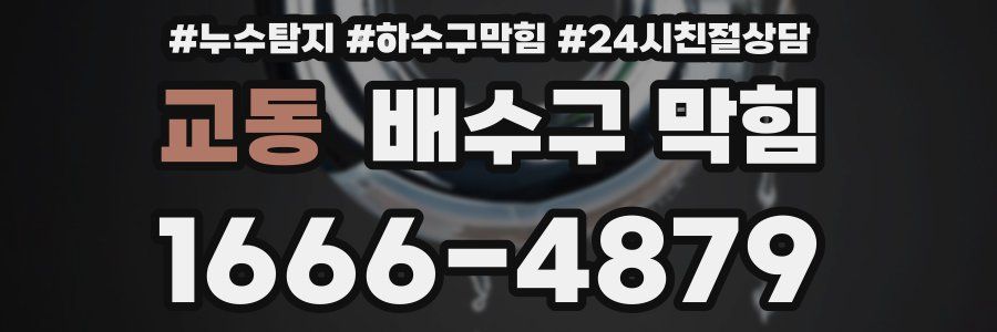 교동 배수구 막힘