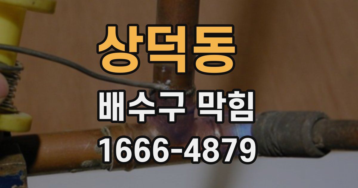 상덕동 배수구 막힘