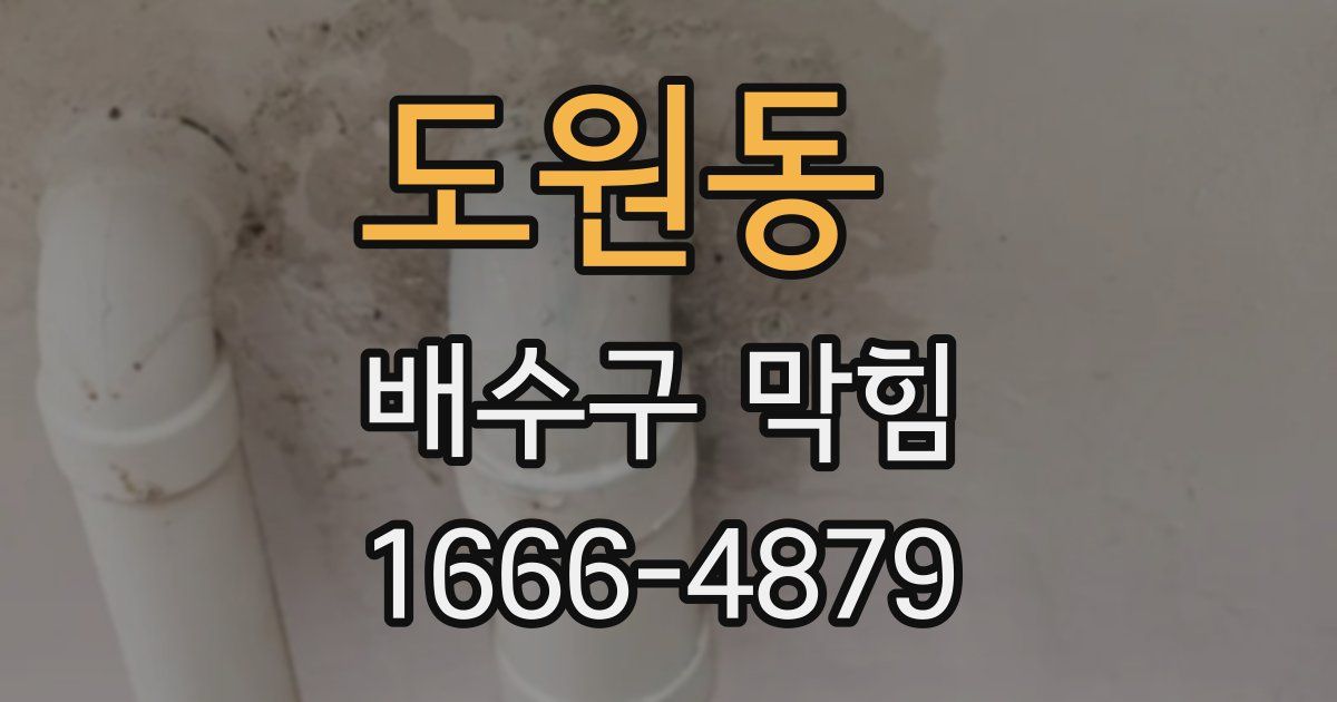 도원동 배수구 막힘