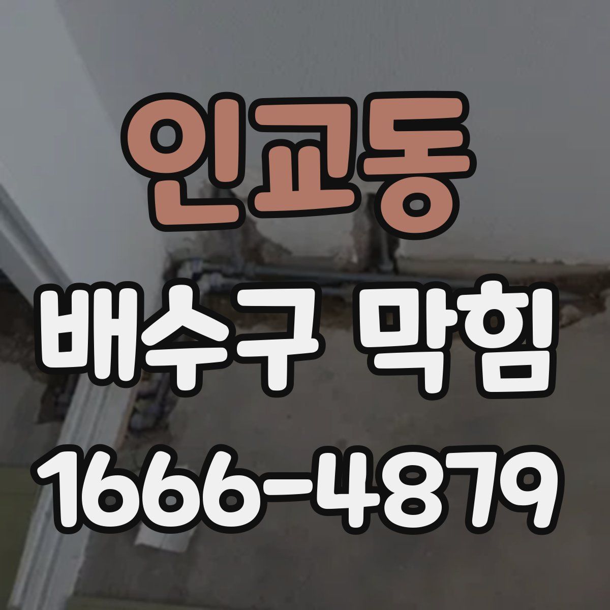 인교동 배수구 막힘