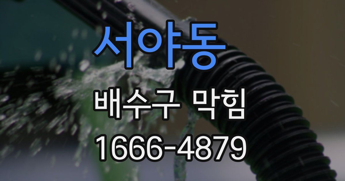 서야동 배수구 막힘